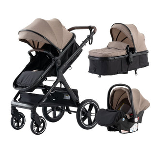 Poussette évolutive - trio 3 en 1 - khaki